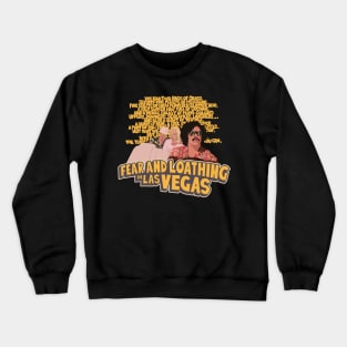 Fear and Loathing Tribute: Immortalizing Raoul Duke's Drug Inventory Scene Crewneck Sweatshirt